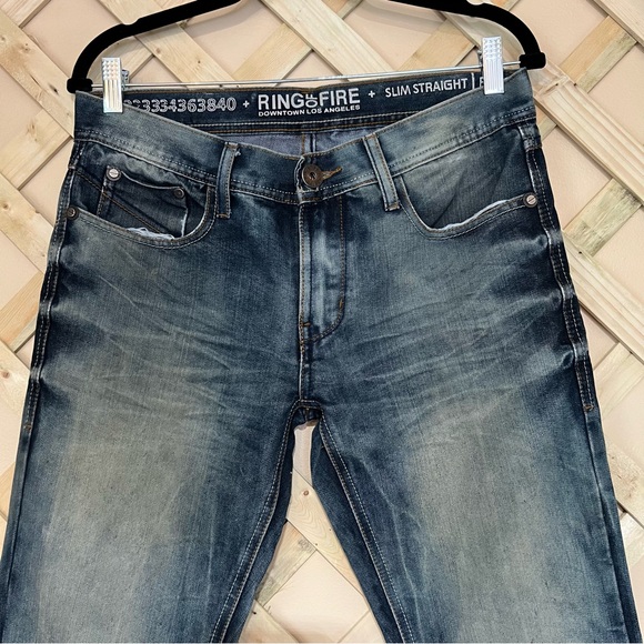 Ring Of Fire Jeans Men’s 30x32 Slim Straight Los Angeles Denim - Picture 2 of 8
